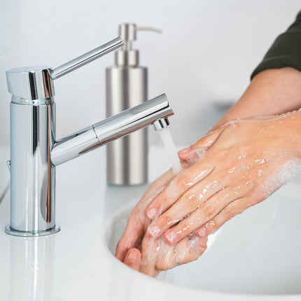 Soap pump in stainless steel
