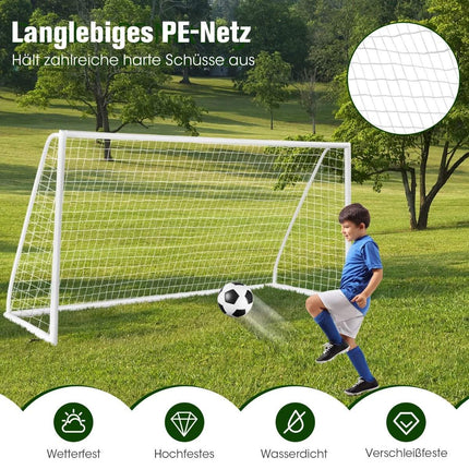Soccer Goal 365x182 cm with Durable Net & Stakes