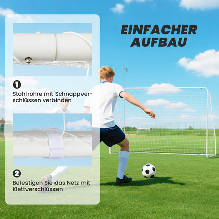 Soccer Goal for Training & Games, UV-Resistant, Anchors Included