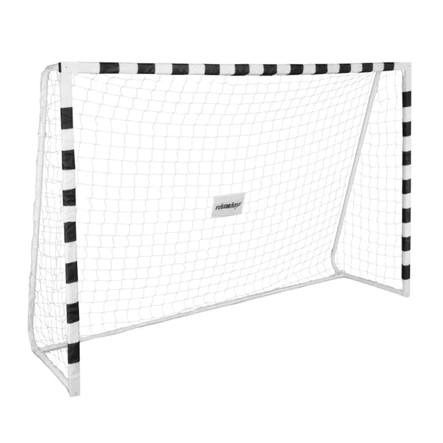 Voetbaldoel in wit metaal XXL