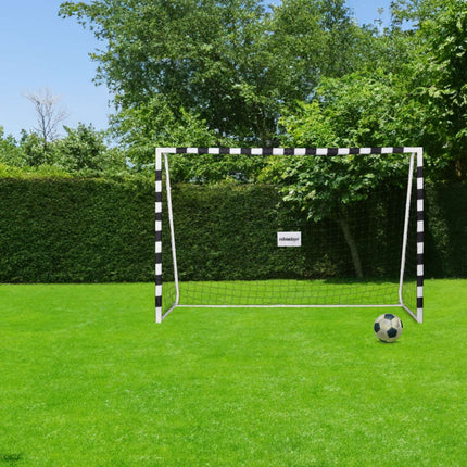 Soccer goal in white metal XXL