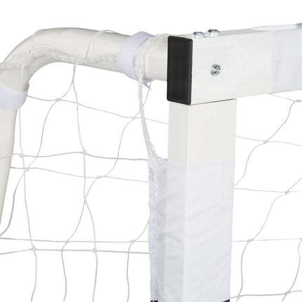 Soccer goal in white metal XXL