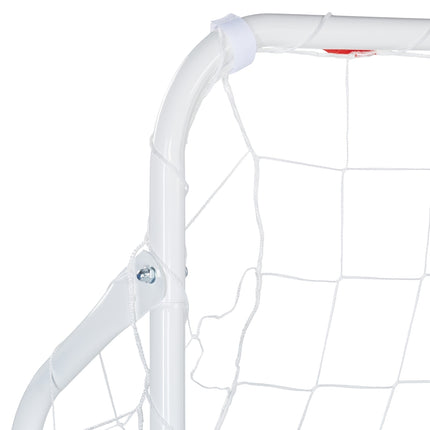 Soccer goal in white steel