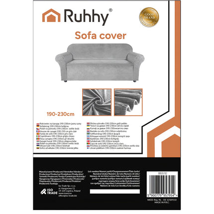 Sofa Cover, Light Gray, 190-230cm Stretch Fit