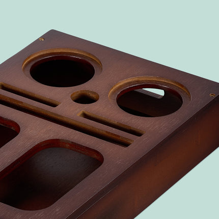 Sofa Snack Tray with Coasters and Drink Holders