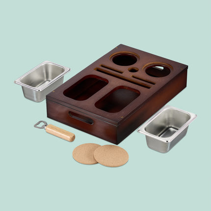 Sofa Snack Tray with Coasters and Drink Holders