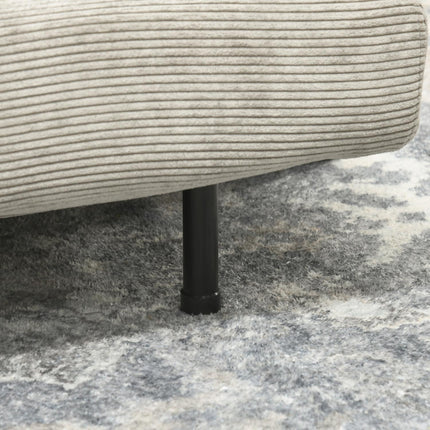 Gray velvet sofa bed with adjustable backrest, 141cm