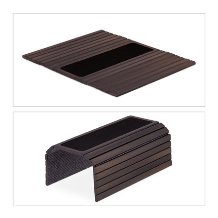 Sofa tray in dark brown bamboo
