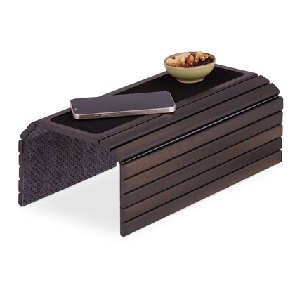 Sofa tray in dark brown bamboo