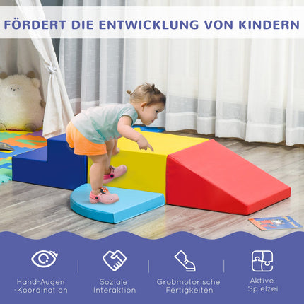 Building blocks in foam, soft, giant, multicolored, 12-36 months
