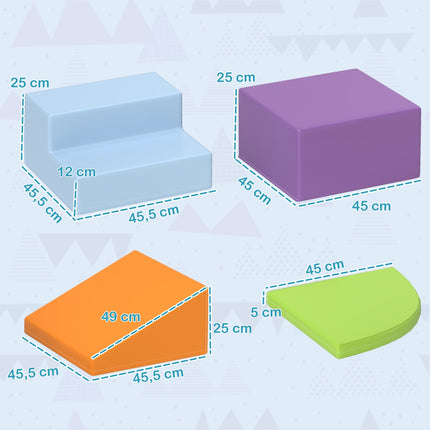 Foam Building Blocks - Soft, Safe, Faux Leather, Ages 1-3