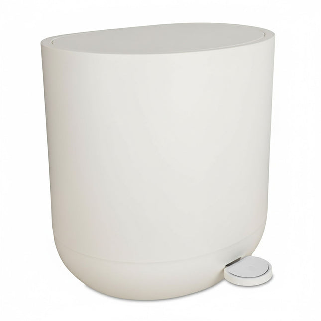 pedaalemmer met softclose-systeem voor de badkamer, 7 liter, kunststof