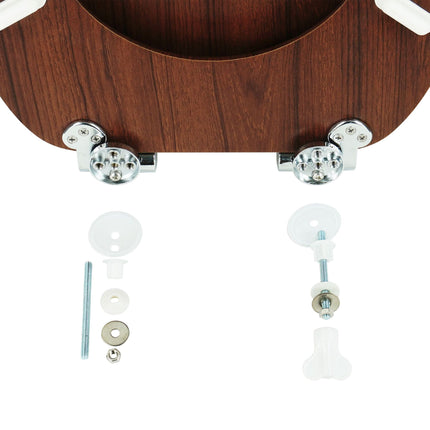 Soft-Close MDF Toilet Seat, Adjustable Hinges