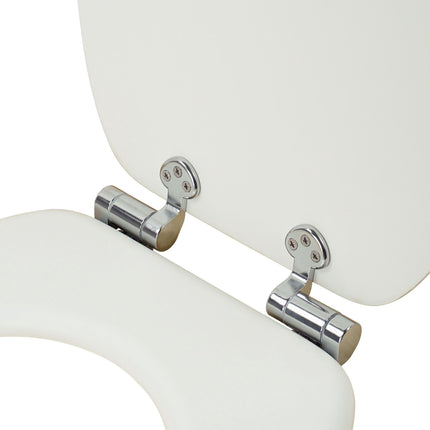 Soft-Close MDF Toilet Seat, Adjustable Hinges