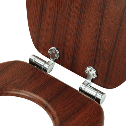 Soft-Close MDF Toilet Seat, Adjustable Hinges