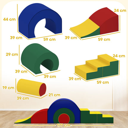 Soft Play Block Set for Babies & Toddlers, 5 Pieces