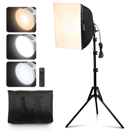 Softbox Lighting Kit 16x16 in, 45W, 3000-6500K