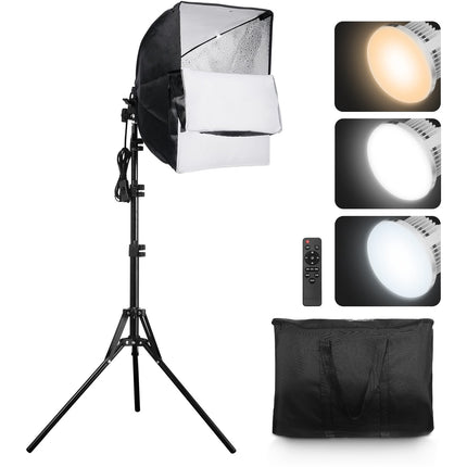 Softbox Lighting Kit 16x16 in, 45W, 3000-6500K