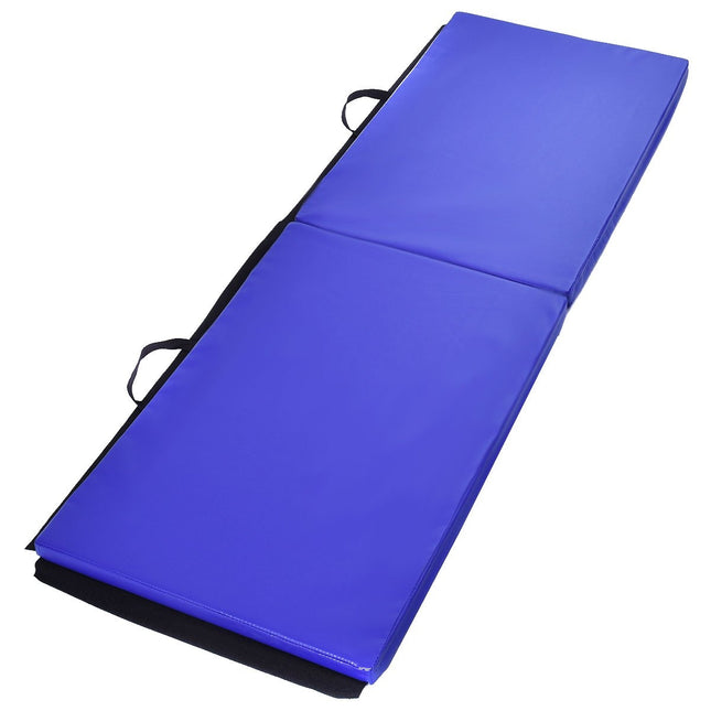 Miękka mata podłogowa mata gimnastyczna mata do jogi składana mata gimnastyczna 180x60x4cm - niebieska