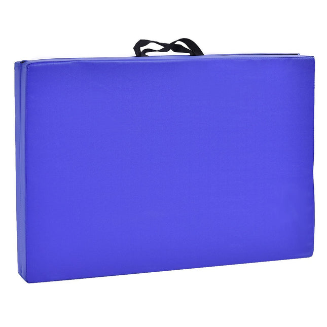 Miękka mata podłogowa mata gimnastyczna mata do jogi składana mata gimnastyczna 180x60x4cm - niebieska