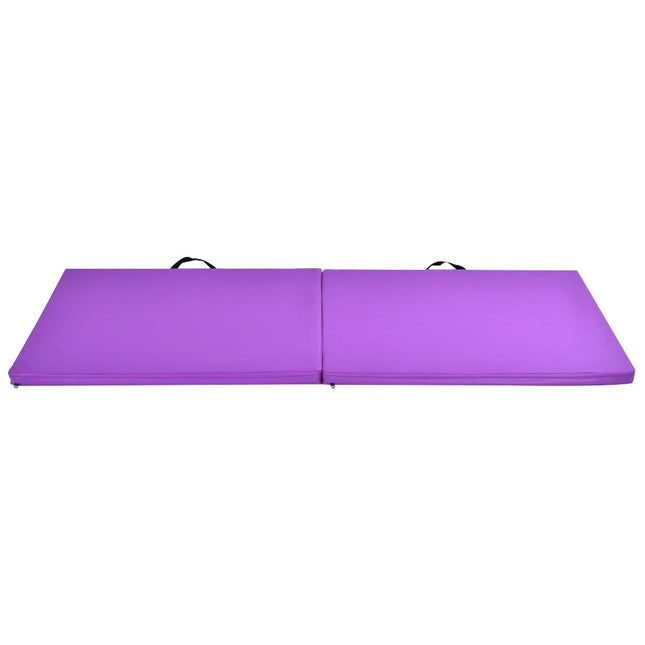Miękka mata podłogowa mata gimnastyczna mata do jogi składana mata gimnastyczna 180x60x4cm - fiolet