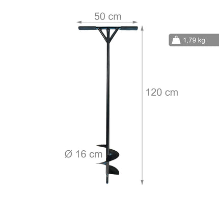 Soil Auger 150mm – Steel Manual Earth Drill