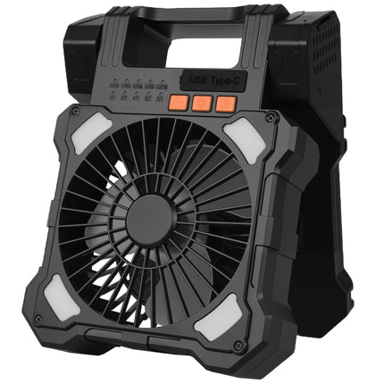 Solar Camping Fan 20000mAh, LED Lantern, 8-Inch