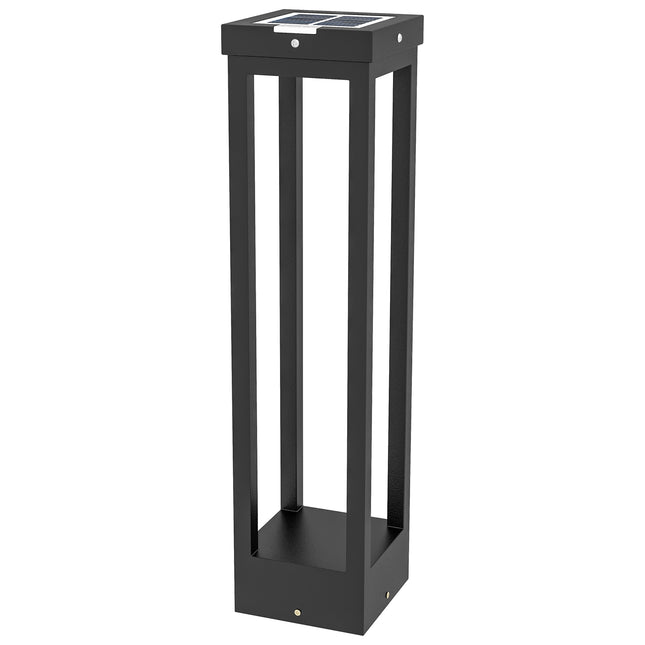Solar Powered LED Path Light, IP44 Waterproof, Black