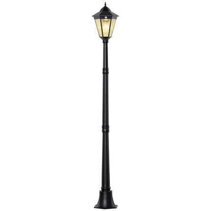 Solar Garden Path Light, 19 LED, 130 Lumen, Black