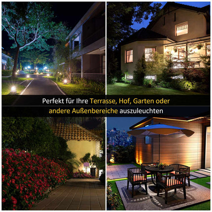Solar Garden Path Light, 19 LED, 130 Lumen, Black