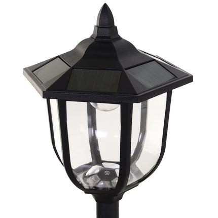 LED Solar Garden Lantern - 30/60 Lumen, Plastic, Black
