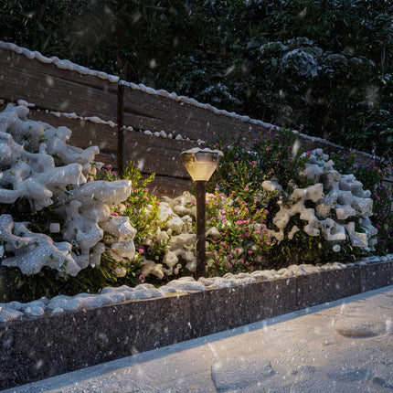 Solar Garden Path Light, Black, Warm White LED, IP44