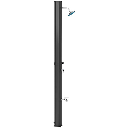 Solar Garden Shower, 35L, Heated, faucet & hand shower