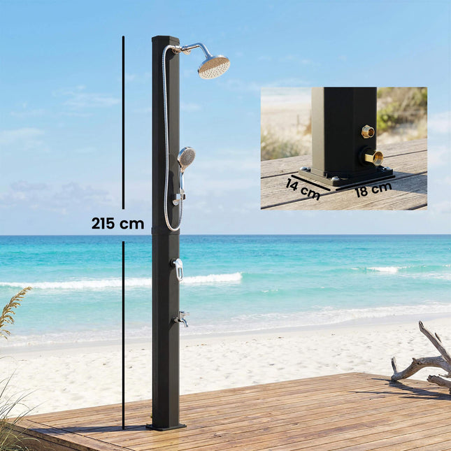 Solar tuindouche 35L met vorstbeveiliging en regendouchekop