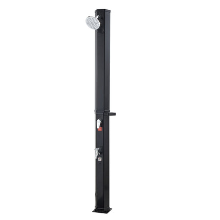 Solar Heated Outdoor Shower 35L, Foot Faucet, Hot Cold