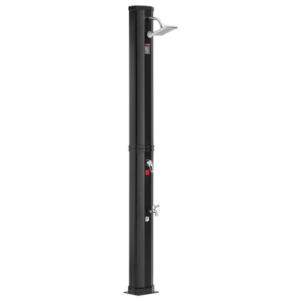 Solar Heated Outdoor Shower, 35L, Shower Head, Foot Tap