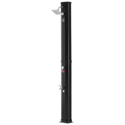 Solar Heated Outdoor Shower, 35L, Shower Head, Foot Tap