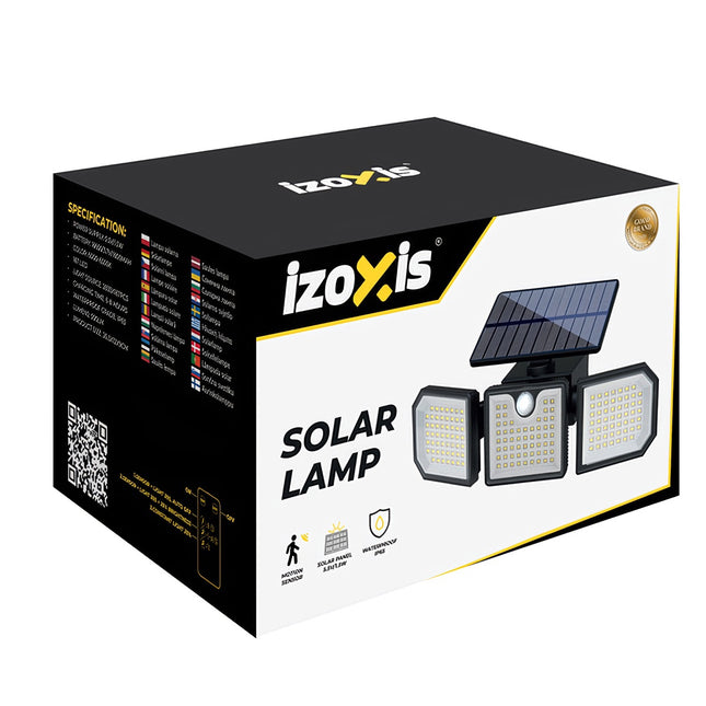 Solar Lamp 167 LED, 500lm, Motion Sensor, Remote
