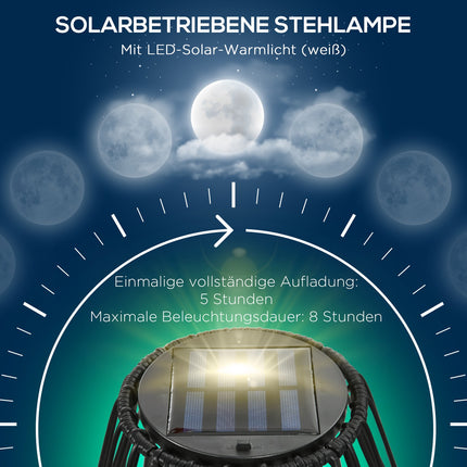 Solar garden light, drum design, waterproof, light sensor