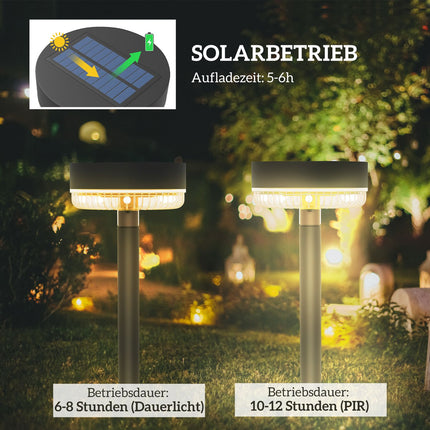 Pack of 3 Solar Garden Lights, Warm White, IP65 Waterproof