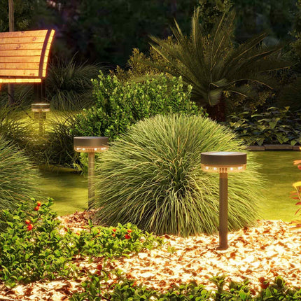 Pack of 3 Solar Garden Lights, Warm White, IP65 Waterproof