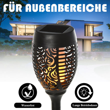 Set of 4 solar garden lights - 6-8H light, IP44, black
