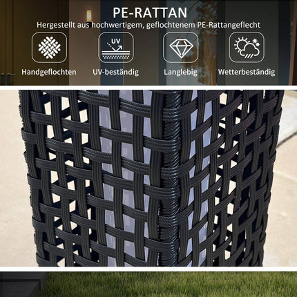 Waterproof Solar LED Garden Light, Rattan Design, Auto Sensor