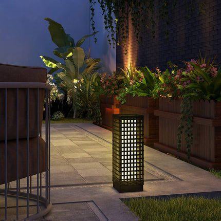 Waterproof Solar LED Garden Light, Rattan Design, Auto Sensor