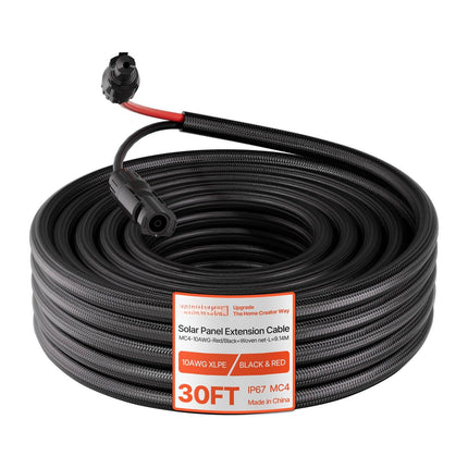 Solar Panel Extension Cable 9.14 m, 10 AWG, MC4 IP67