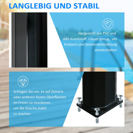 Solar Shower 35L Camping Hot Water System - Black