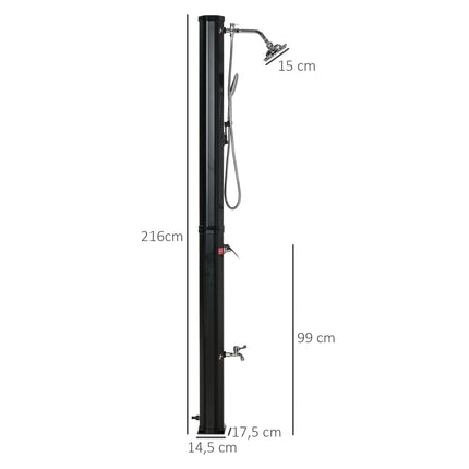 Solar Shower 35L Camping Hot Water System - Black
