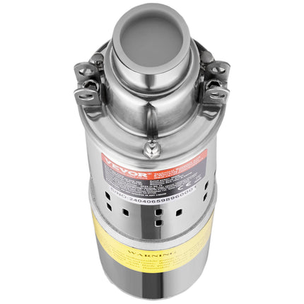 Solar Submersible Deep Well Pump, 48V 369W, 8.4 GPM