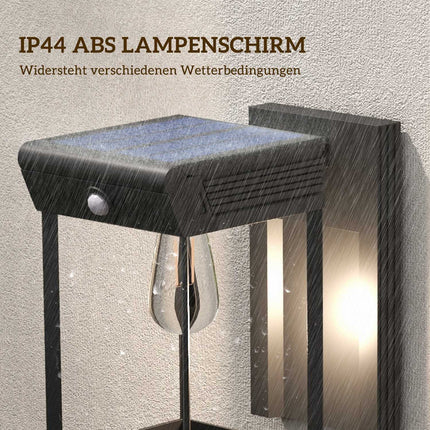 Outdoor Solar LED wall light, warm white, adjustable sensor