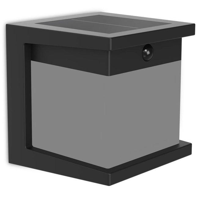 Solar Wall Light with Motion Sensor – Black, LED, IP44